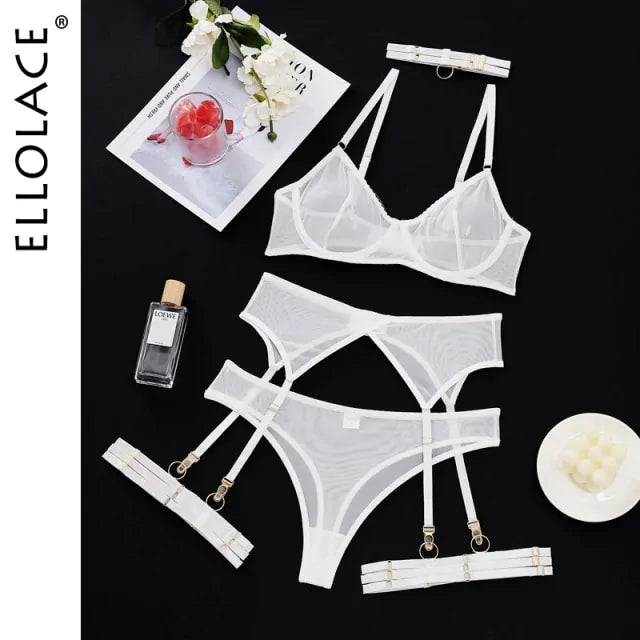 Seductive 5-Piece Sheer Lingerie Set
