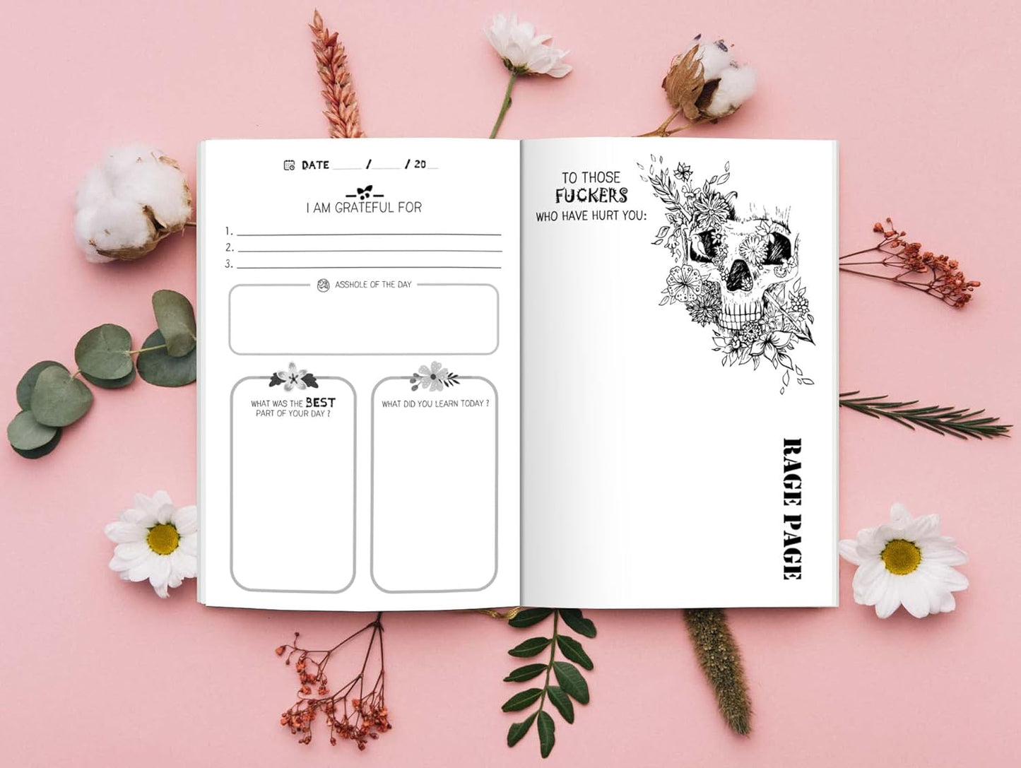 Gratitude Journal: A Self-Exploration Funny Notebook for Tired-Ass People (Self Care & Self Help Books)