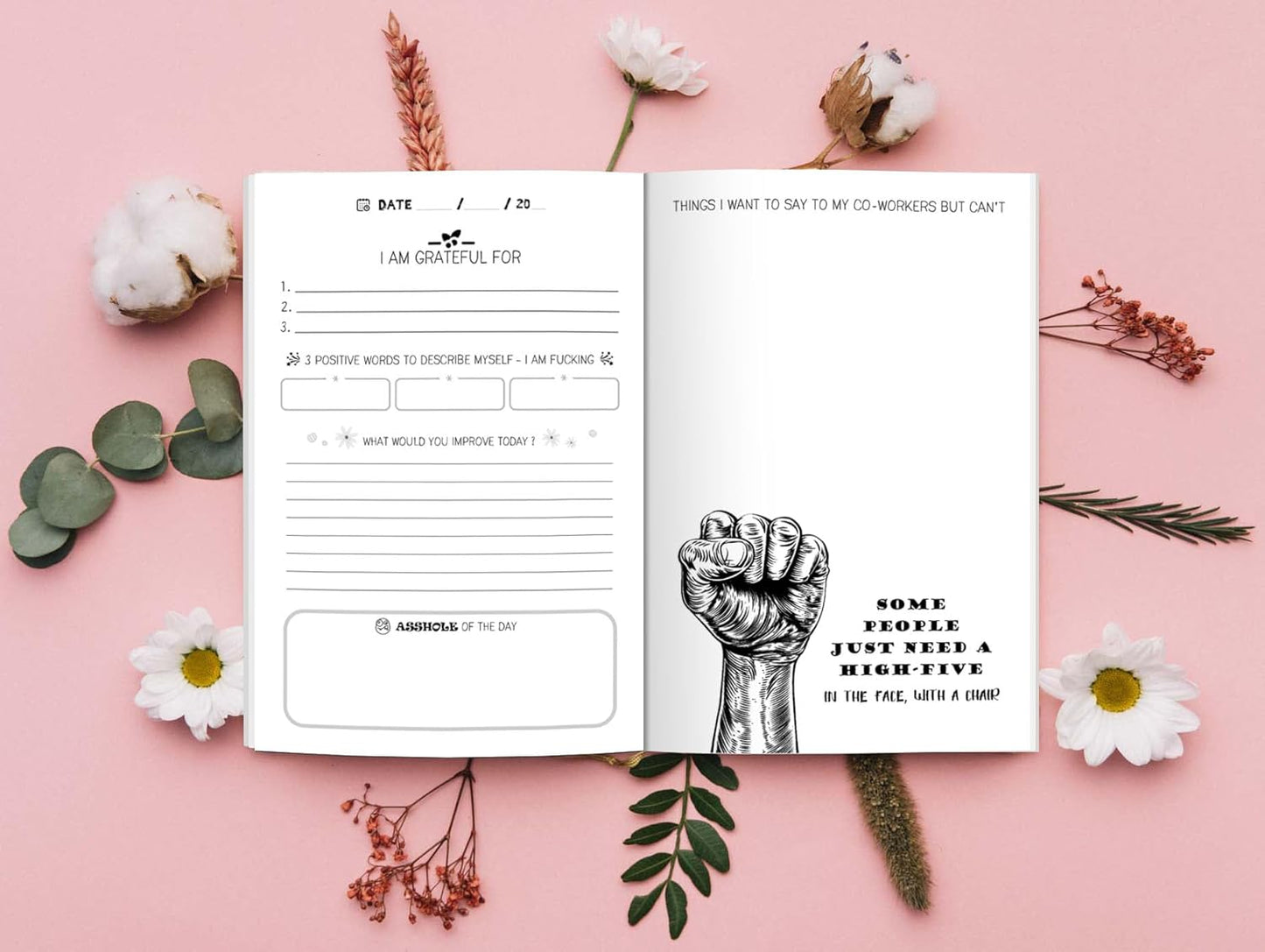 Gratitude Journal: A Self-Exploration Funny Notebook for Tired-Ass People (Self Care & Self Help Books)