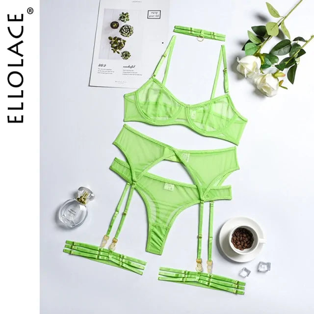 Seductive 5-Piece Sheer Lingerie Set