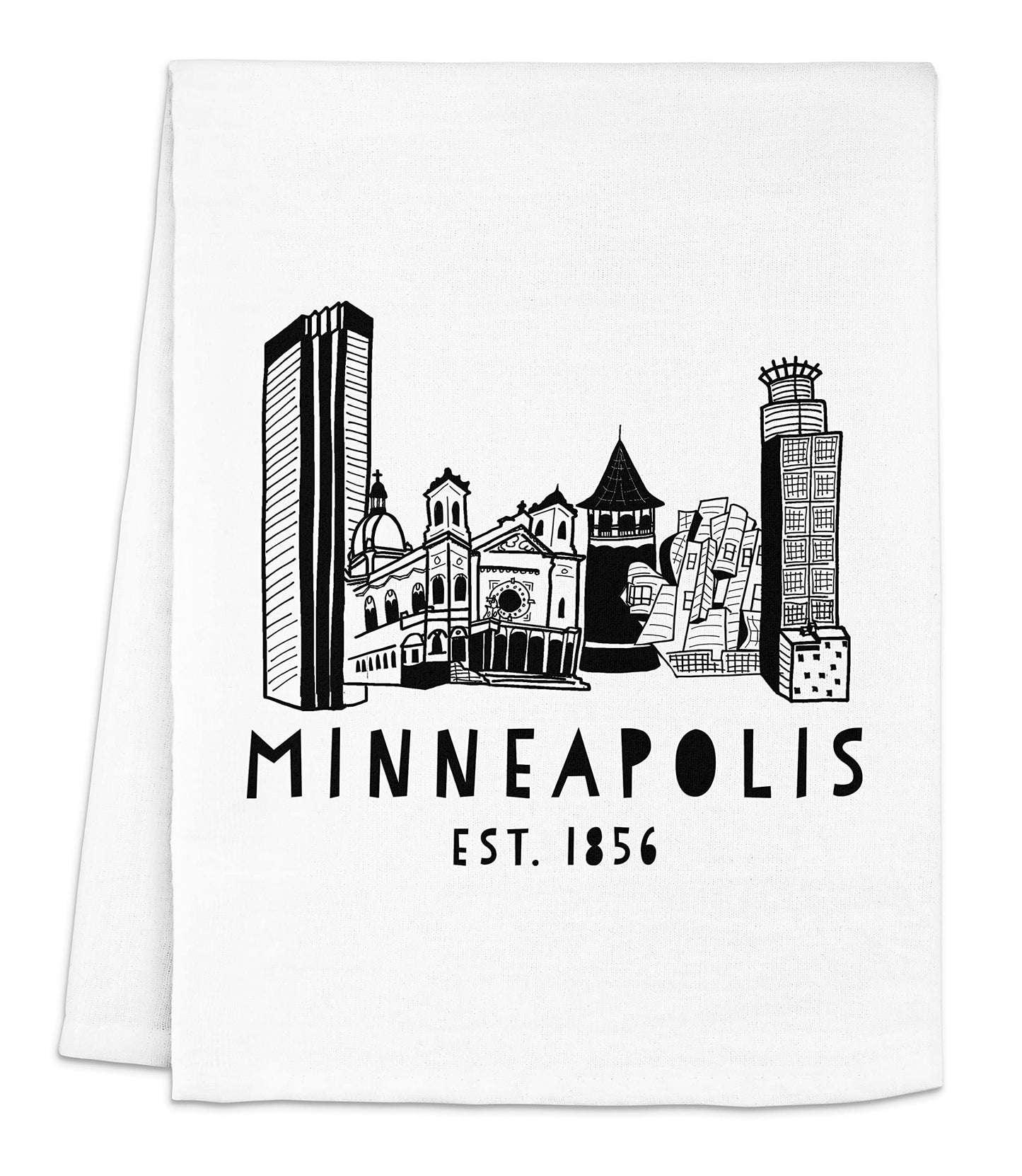Funny Dish Towel, Asheville North Carolina Collage, Flour Sack Kitchen Towel, Sweet Housewarming Gift, Farmhouse Kitchen Decor, White or Gray (White)