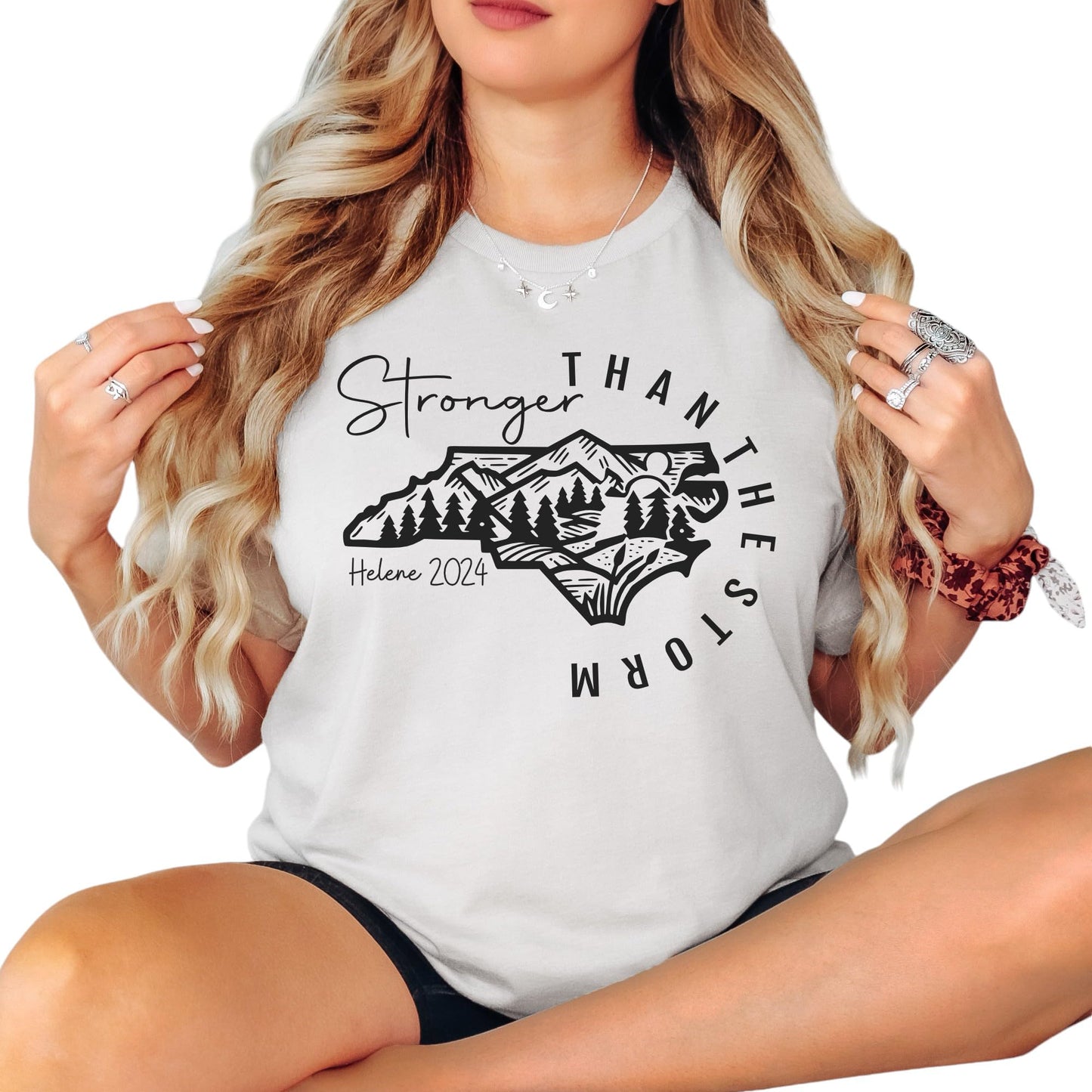 North Carolina Strong Shirt, NC Hurricane Helene Flood Survivor Tshirt, Western NC Storm Shirt for Hurricane Helene Victims and Rescuers, WNC Support Tee (S, Dusty Blue)
