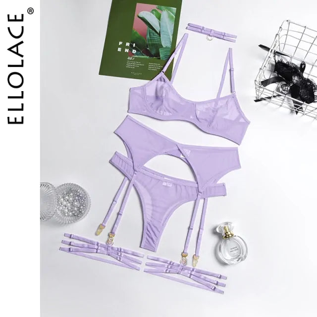 Seductive 5-Piece Sheer Lingerie Set
