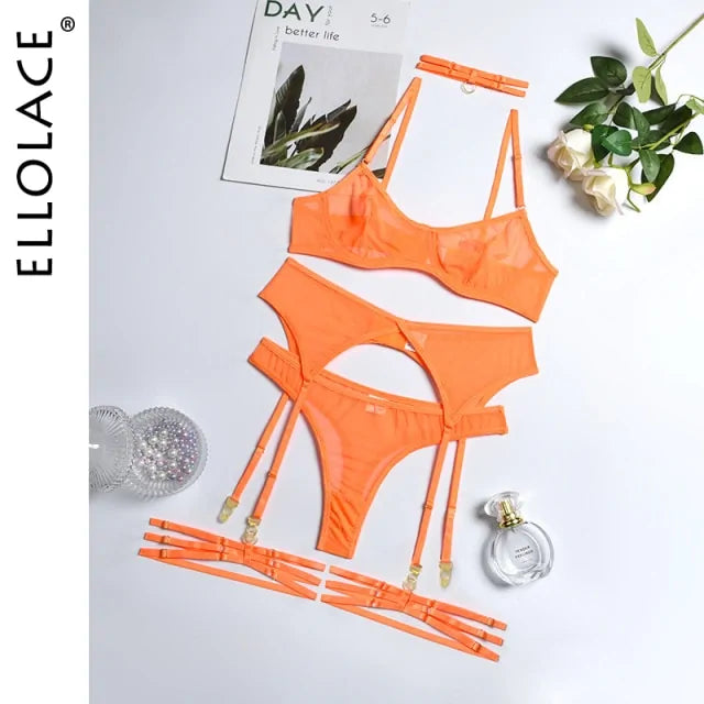 Seductive 5-Piece Sheer Lingerie Set