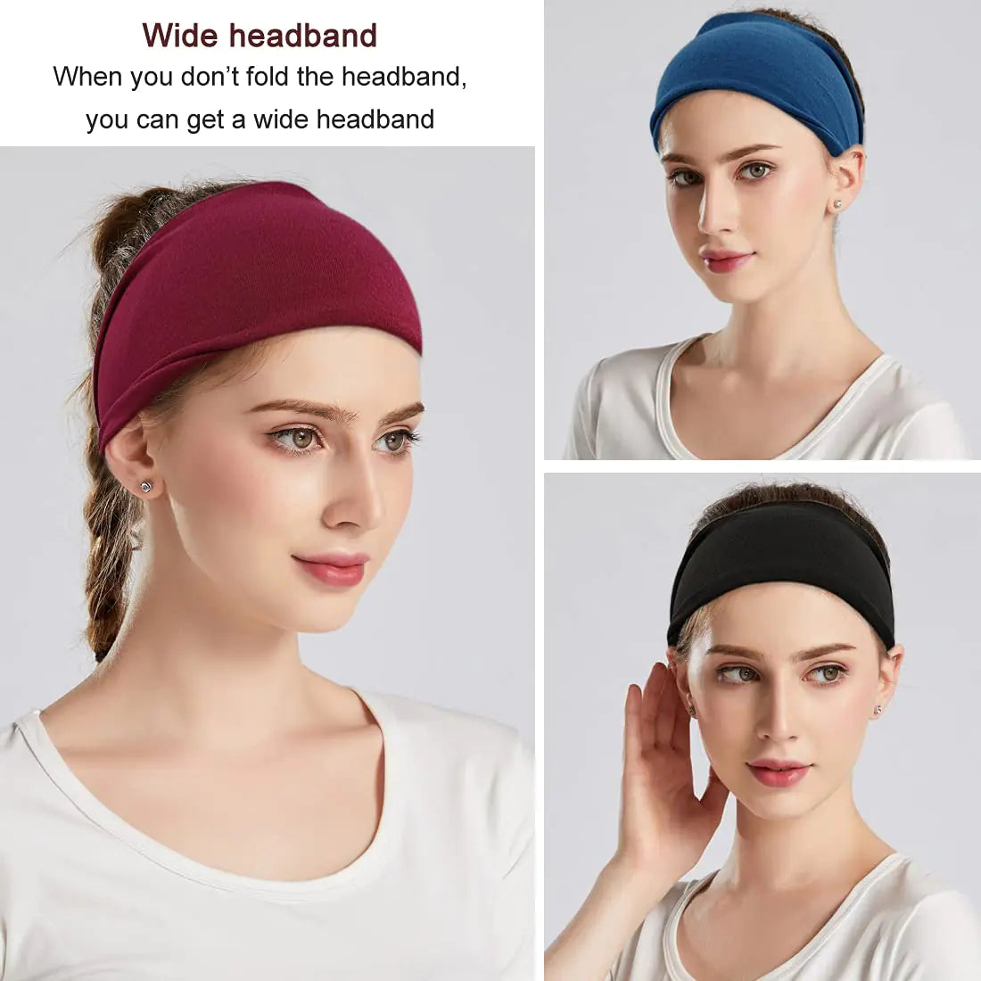 Wide Yoga Headband- 6 Pack