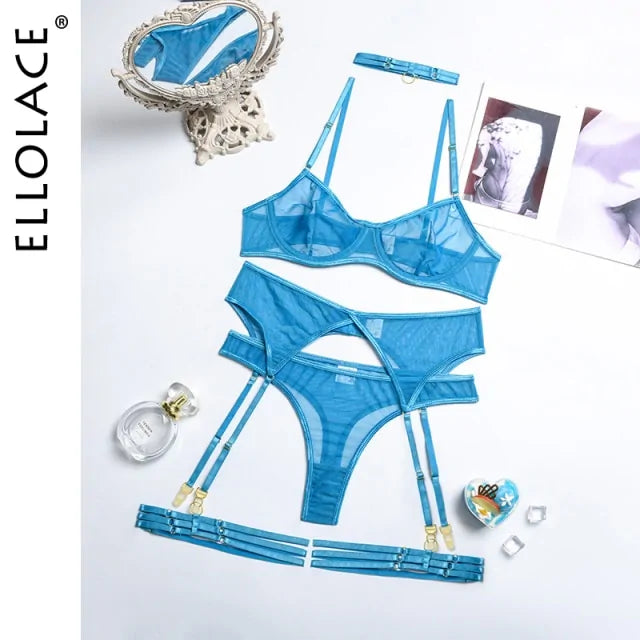 Seductive 5-Piece Sheer Lingerie Set