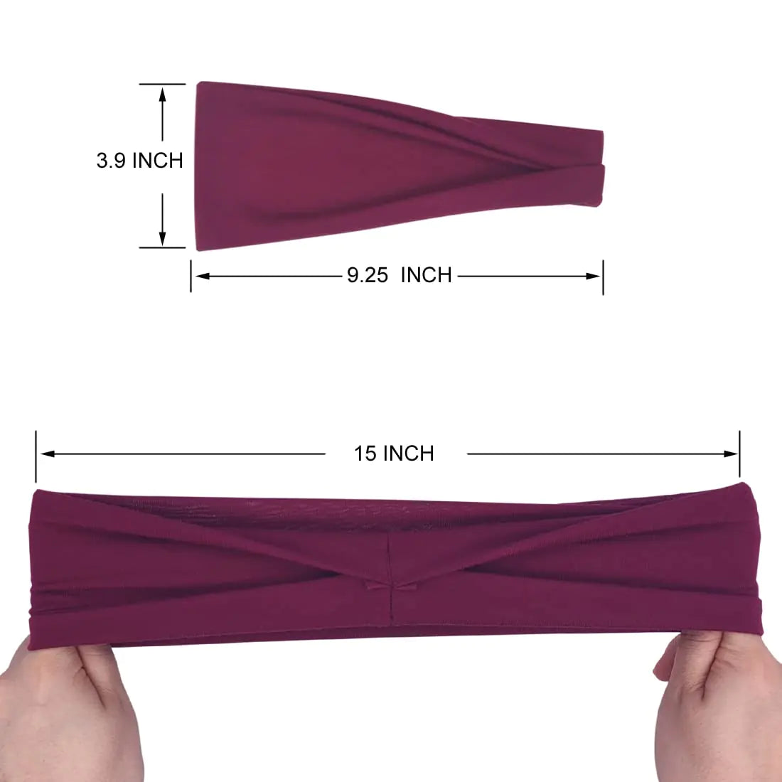 Wide Yoga Headband- 6 Pack
