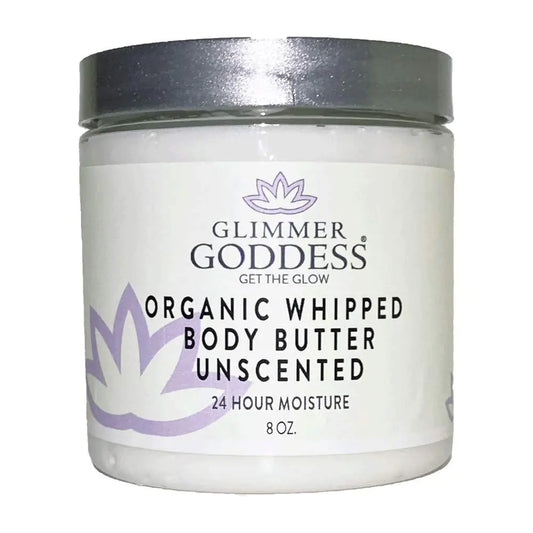 Unscented Organic Whipped Body Butter Vegan 24 hour Hydration All Skin Type 8 oz