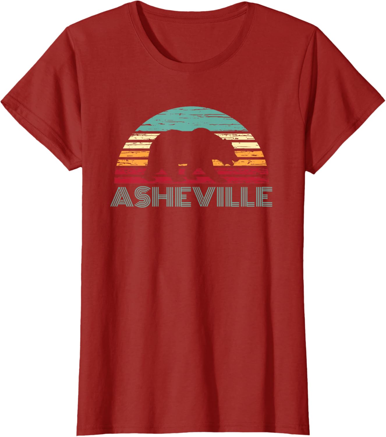 North Carolina Wildlife Retro Asheville NC AVL Bear Gift T-Shirt