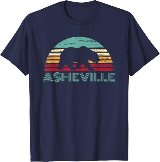 North Carolina Wildlife Retro Asheville NC AVL Bear Gift T-Shirt
