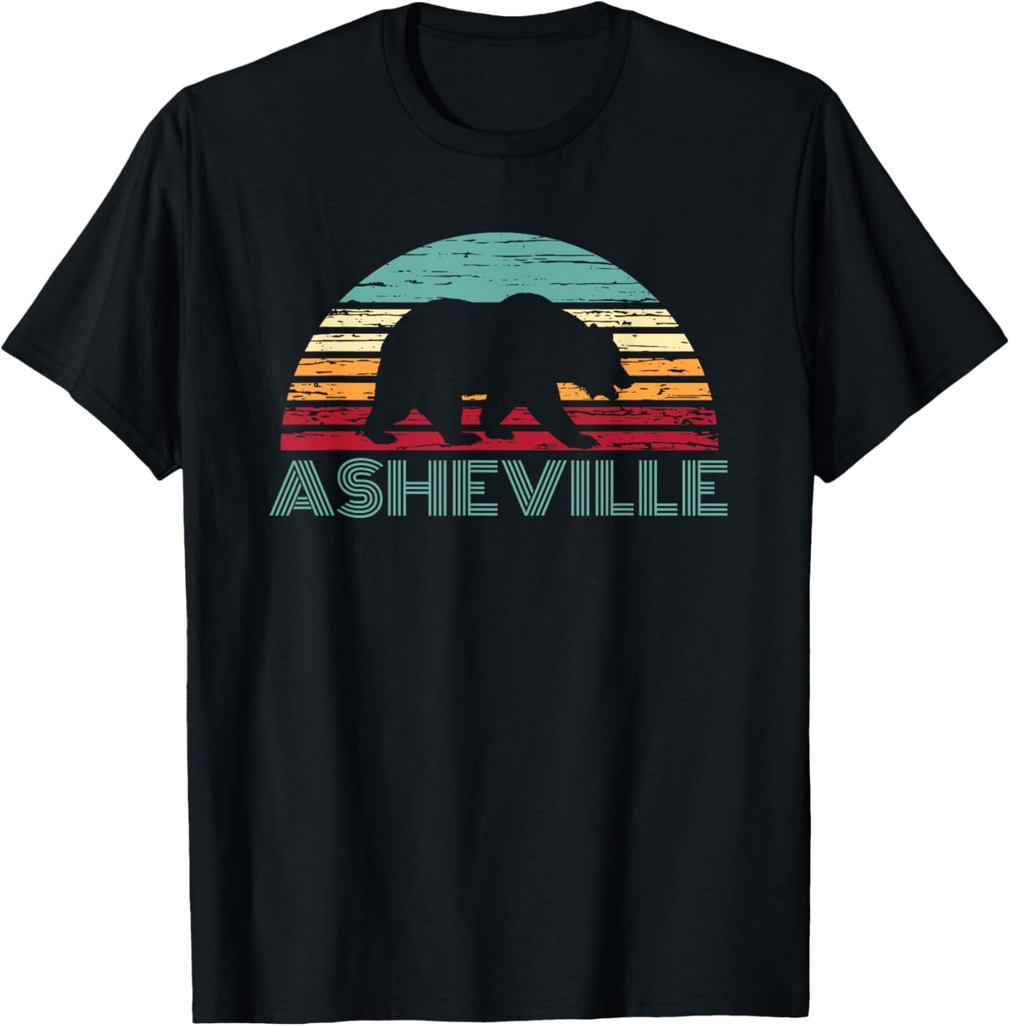 North Carolina Wildlife Retro Asheville NC AVL Bear Gift T-Shirt
