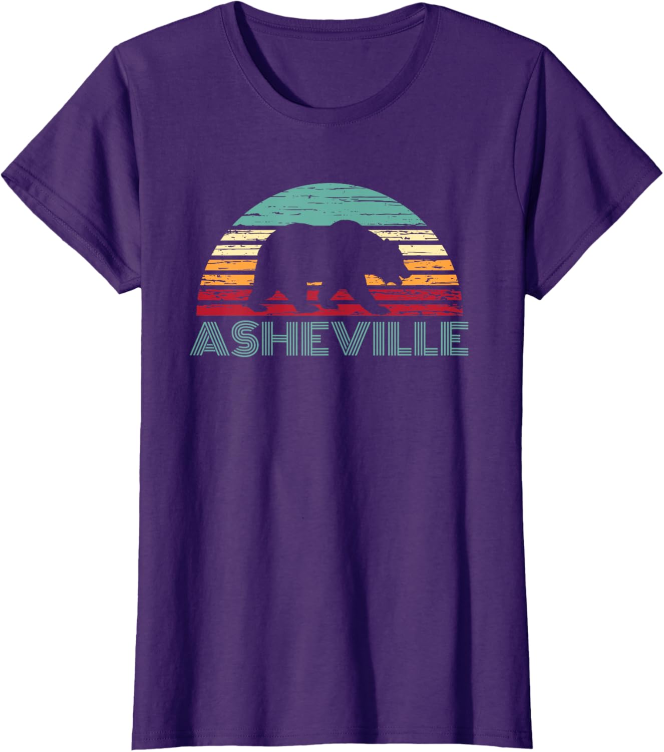 North Carolina Wildlife Retro Asheville NC AVL Bear Gift T-Shirt