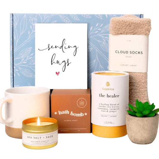 Self Care Gift Box Premium Care Package with Hugs Card Soothing Spa