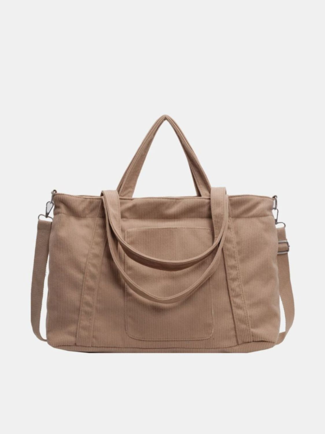 Corduroy Solid Large Tote Bag