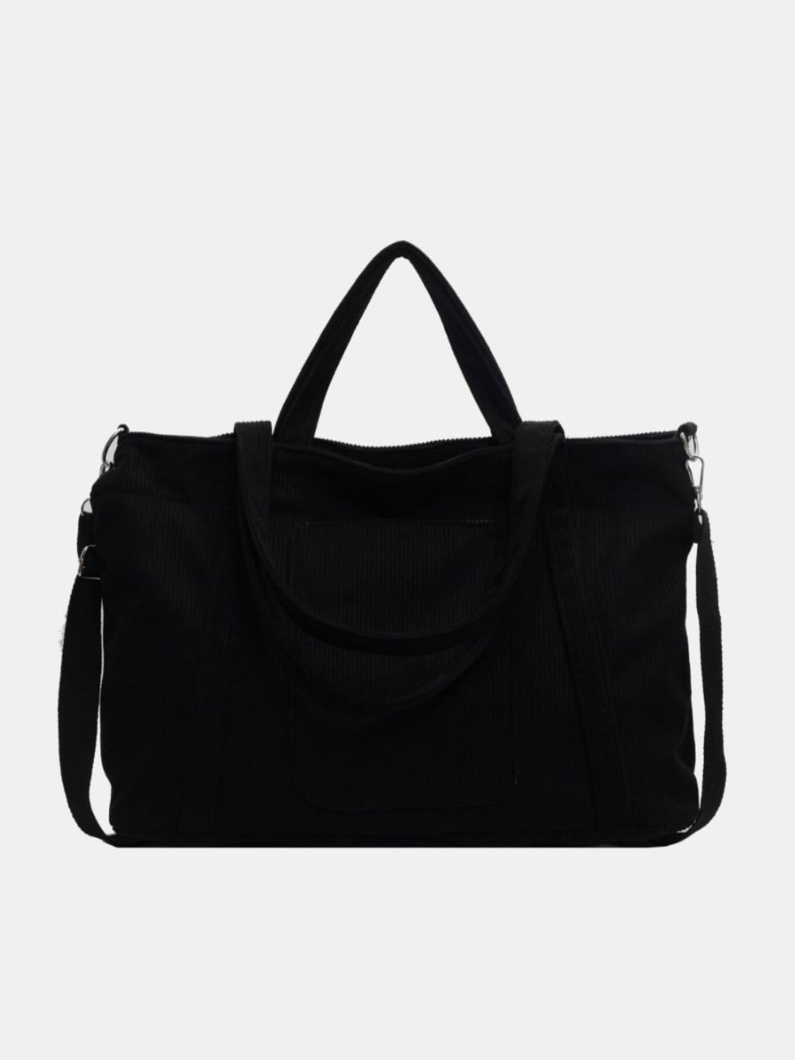 Corduroy Solid Large Tote Bag